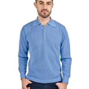 intimum Herren Polo-Pullover aus 100% Baby Alpaka – Langarm & Edel